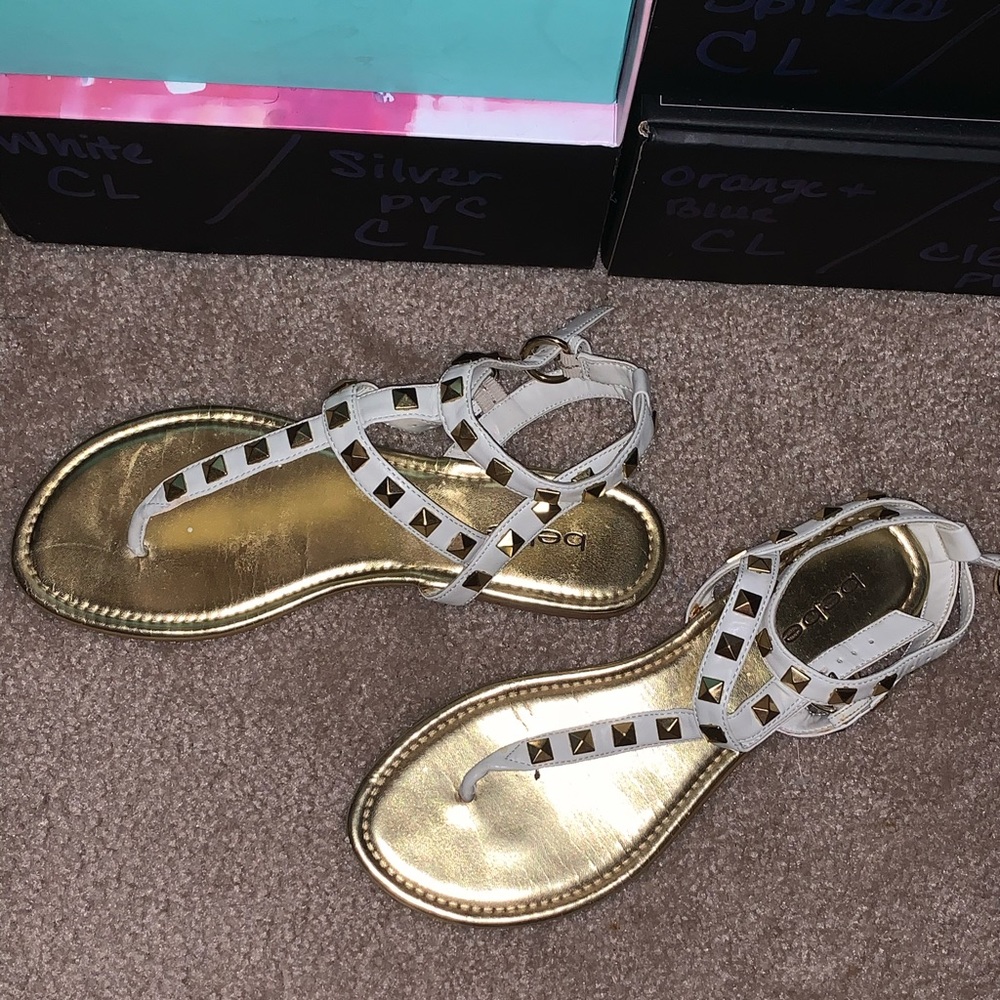 Bebe rockstud gladiator sandals